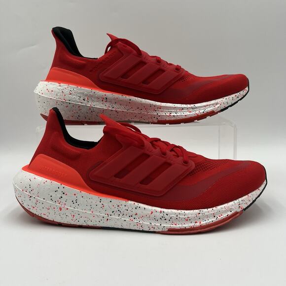 Mens Size 13 Ultraboost Light Red White Black Running Shoes Casual IG0746 NEW - Picture 1 of 5